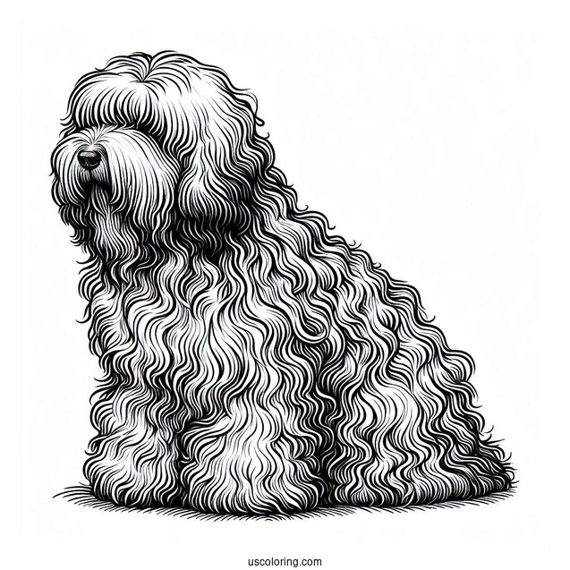 Komondor Dog With Overgrown Fur