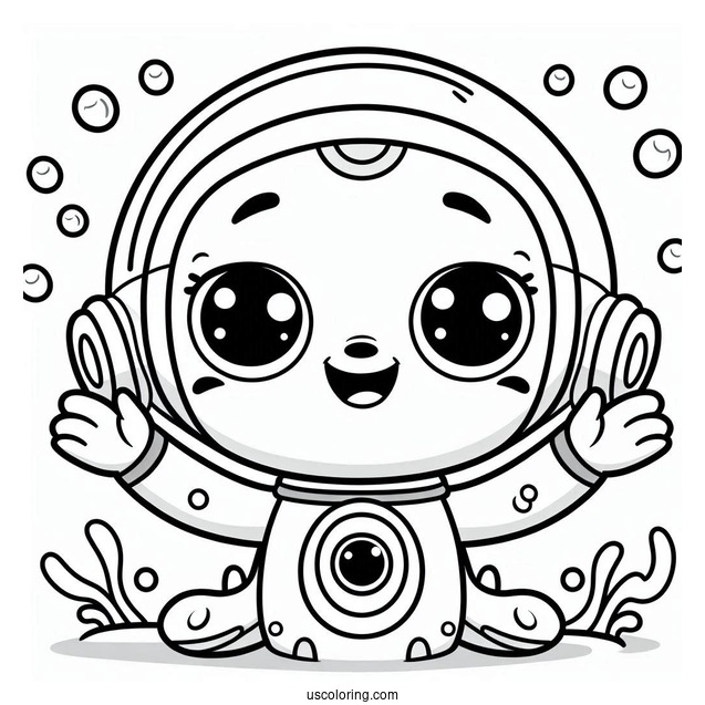 Octonauts Coloring Page Of Paani With Open Arms For Preschoolers