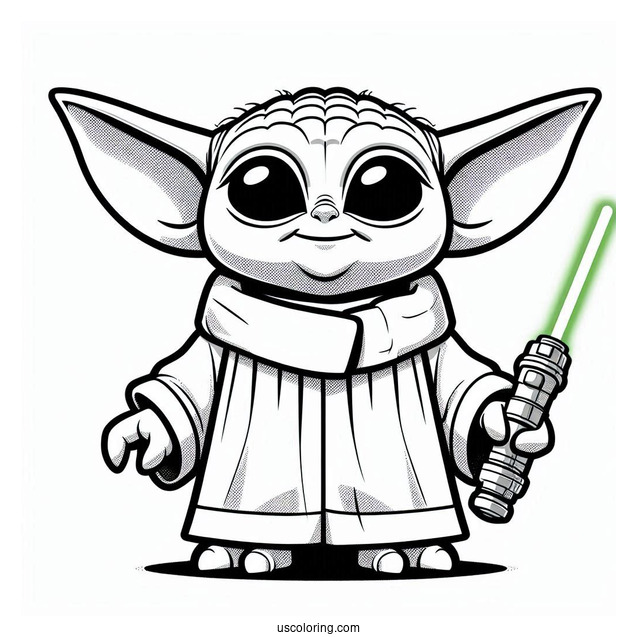 Lego Baby Yoda To Color