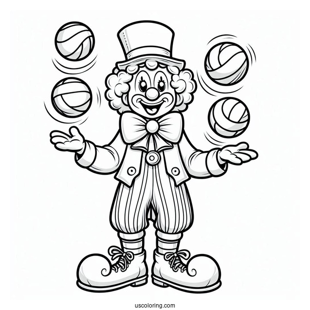 Cute Juggling Clown