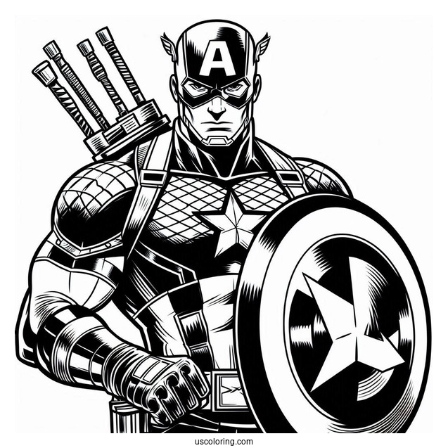 Captain America Coloring Page