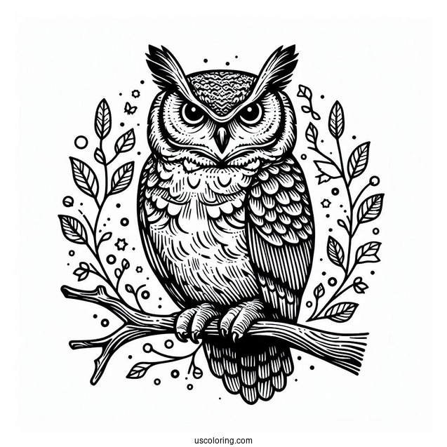 Great Horned Owl To Colorv