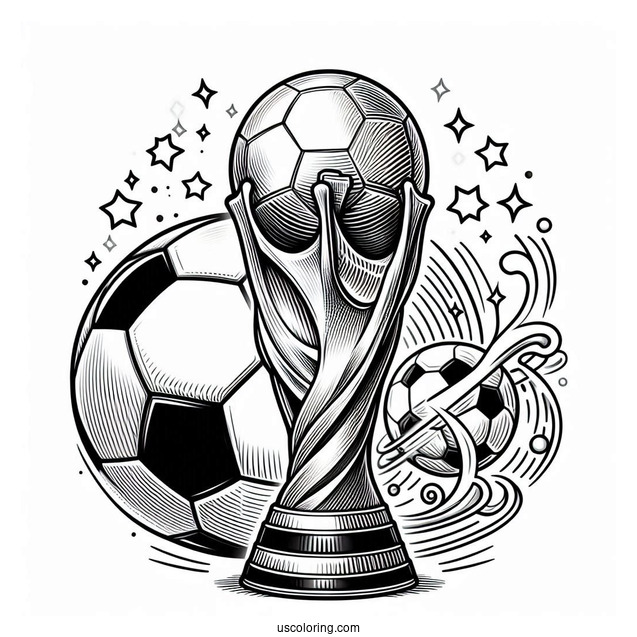 Fifa World Cup Trophy Coloring Sheet