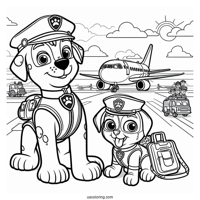 Ryder And Pooch Friends At The Airport