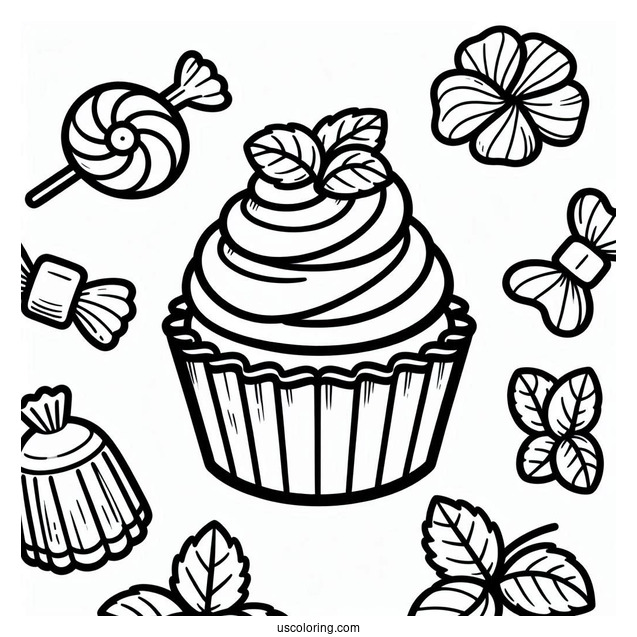 Simple Mint Candy To Color