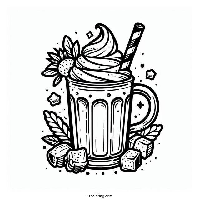 Milkshake Coloring Picture