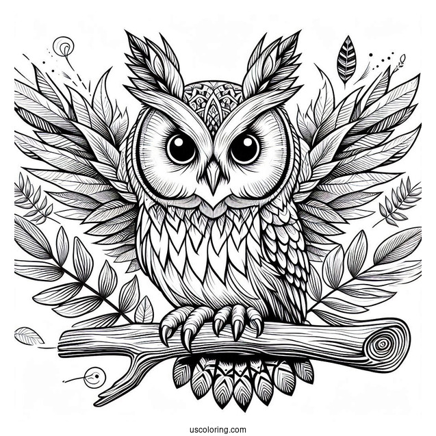 Long Eared Owl To Color