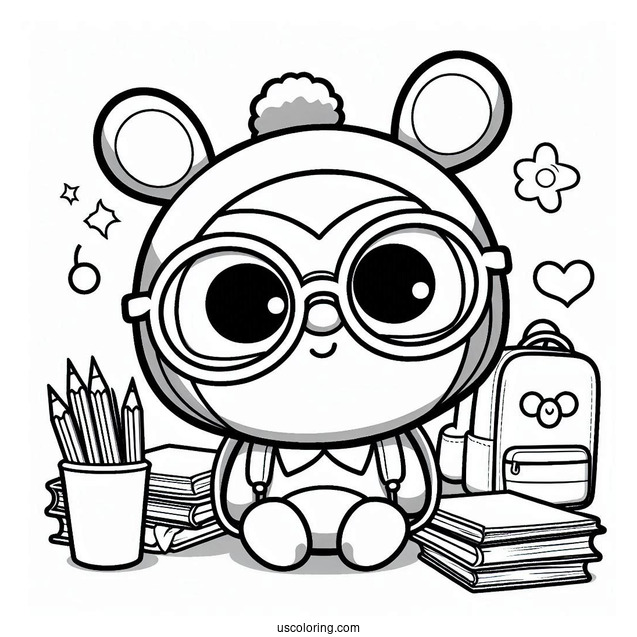 Pororo Coloring Page Of Eddy Outline For Preschoolers