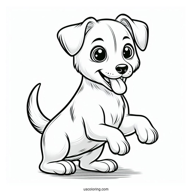 Playful Jack Russell Coloring Page For Kids