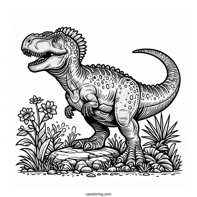 Powerful Kentrosaurus Coloring Page