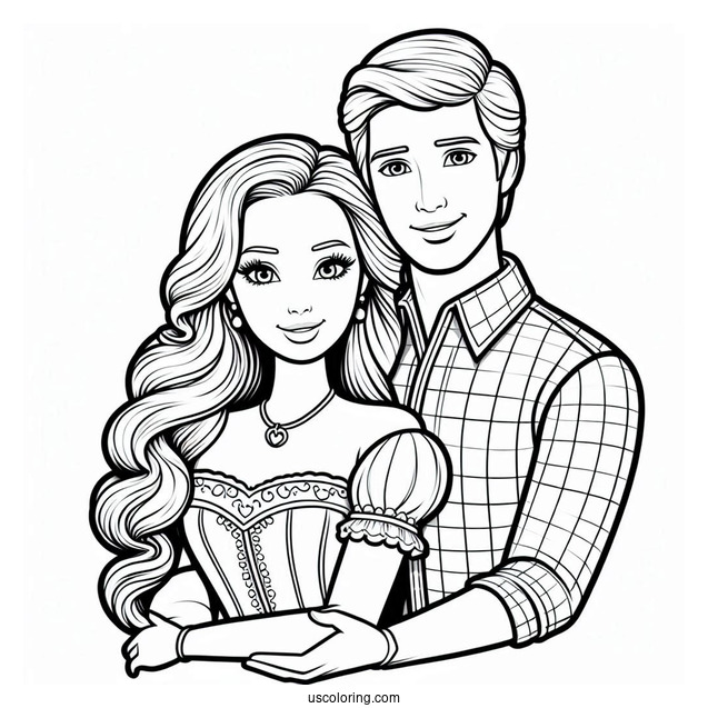 Barbie And Ken From Toy Story To Color