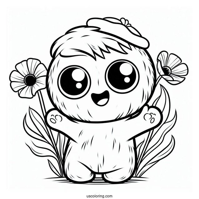 Poppy Playtime Coloring Page Of Frightening Huggy Wuggy