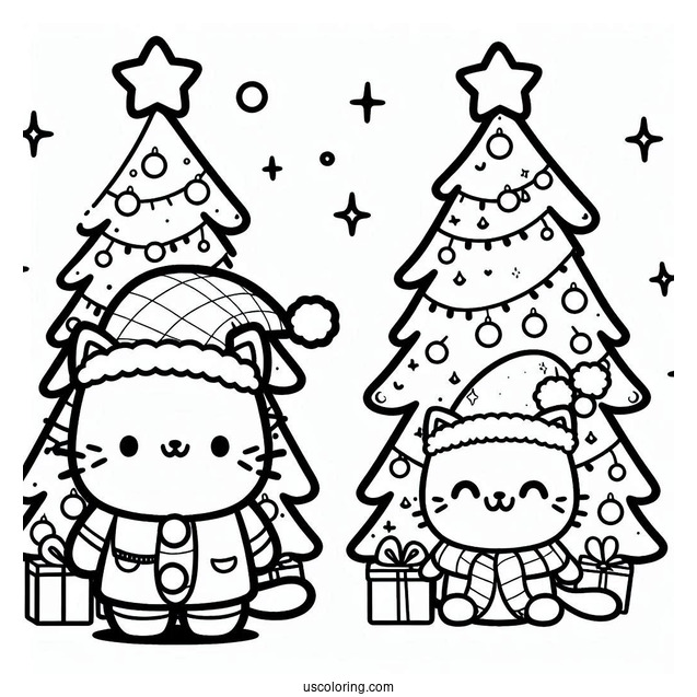 Kawaii Cat Themed Christmas Tree