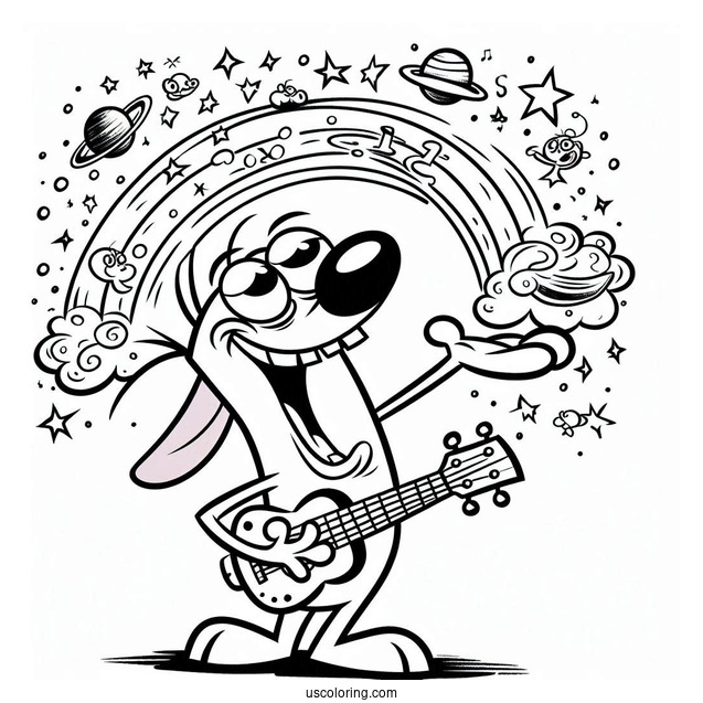 Nickelodeon Coloring Page Of Ren And Stimpy Show