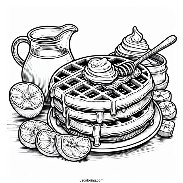 Waffles With Syrup To Color