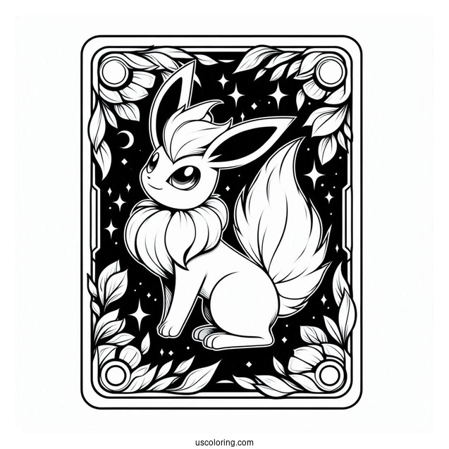 Flareon Incandescent Awakening Pokemon Card Coloring Page