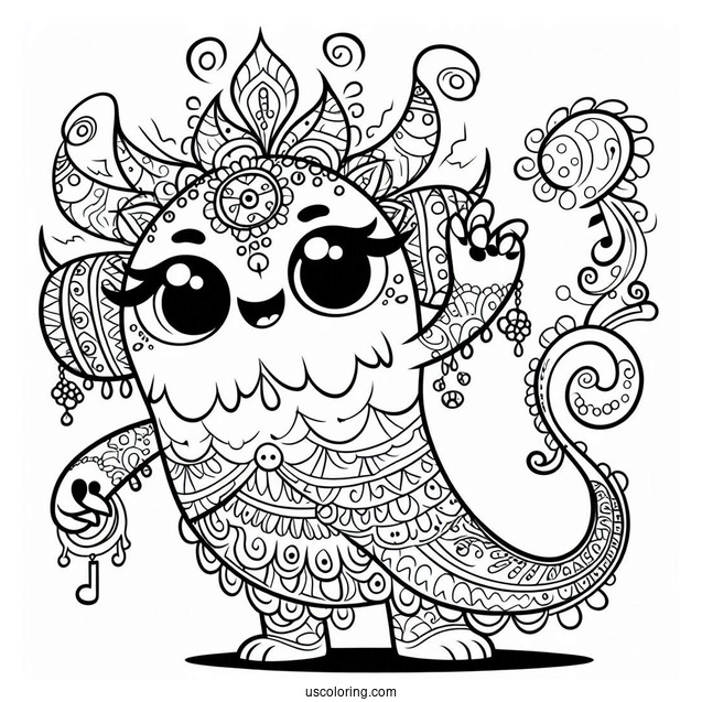 Easy My Singing Monsters Ghazt Coloring Sheet For Kids