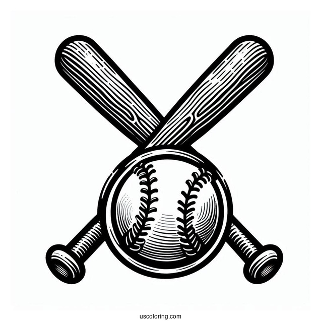 Two Baseball Bats And Ball