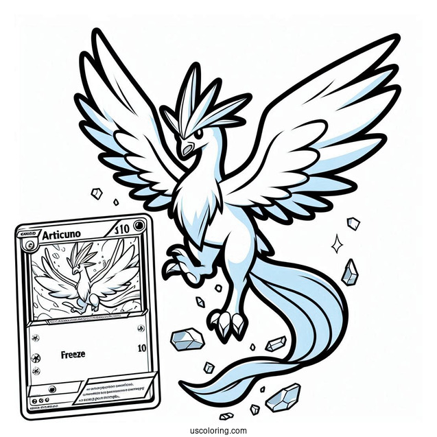 Articuno Freeze Dry Pokemon Card Coloring Page