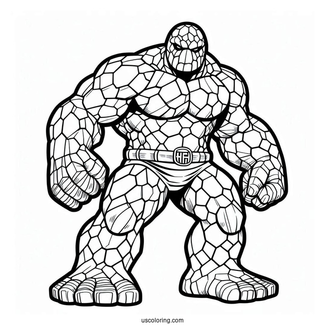 Ben Grimm The Thing Coloring Page For Preschoolers