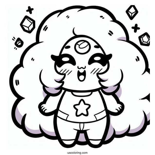 Kawaii Amethyst Steven Universe Coloring Page For Preschoolers