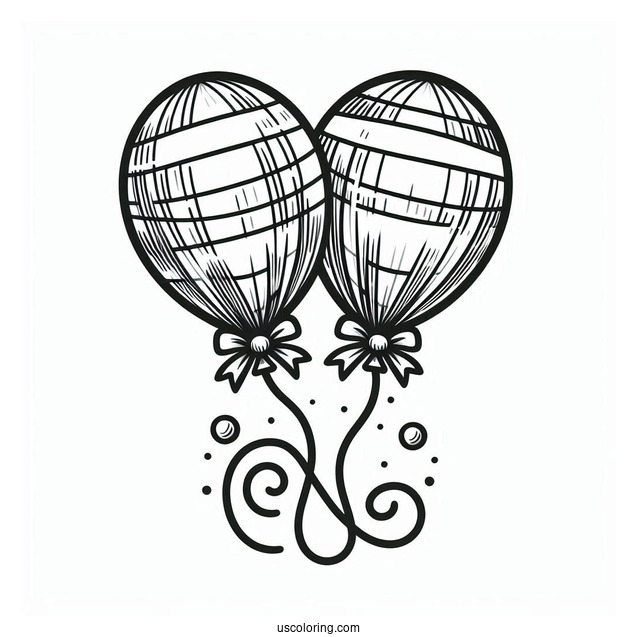 Two Easy Balloons To Color