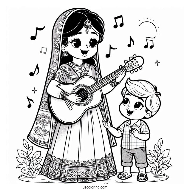 Sing Coloring Page Of Rosita With Her Son Sing