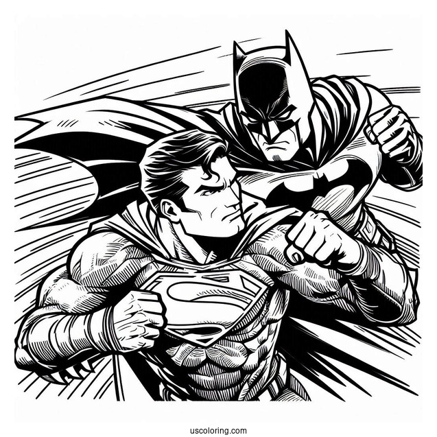 Batman Vs Superman Coloring Page