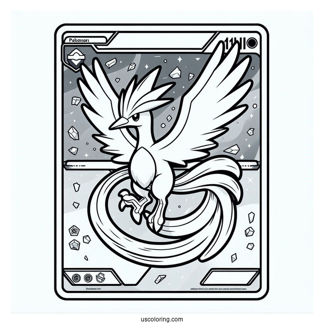 Articuno Freeze Dry Pokemon Card Coloring Page