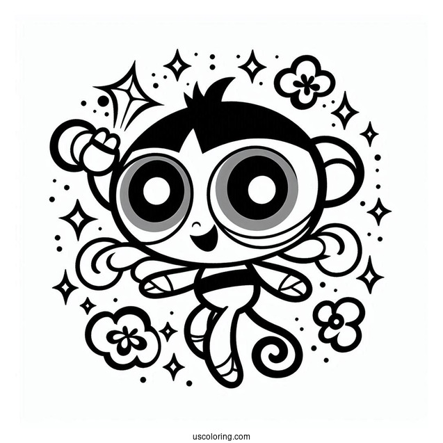 Mojo Jojo Monkey Coloring Page