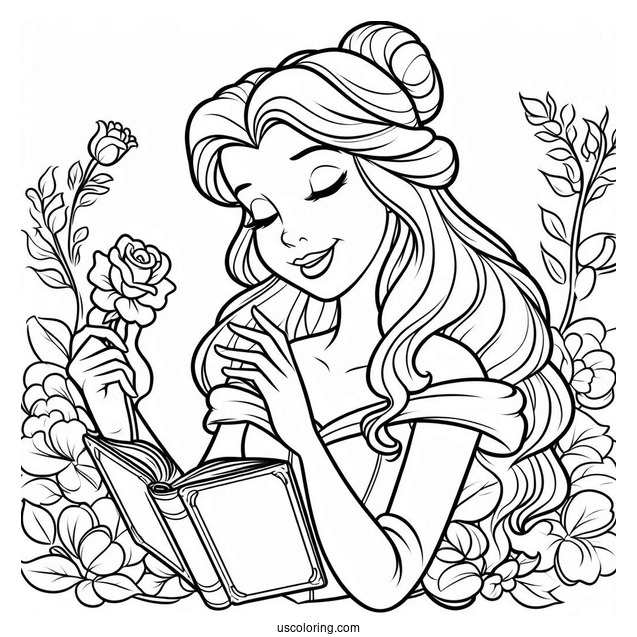 Belle Signing To Chip Coloring Page
