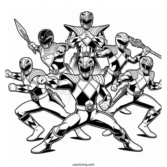 Detailed Mighty Morphin Power Rangers