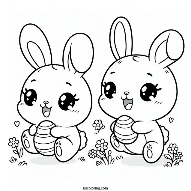 Sunny Bunnies Coloring Page Of Simple Hopper For Kids
