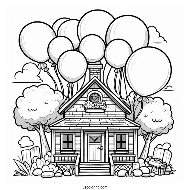 Balloon House From Pixar Movie Up To Color