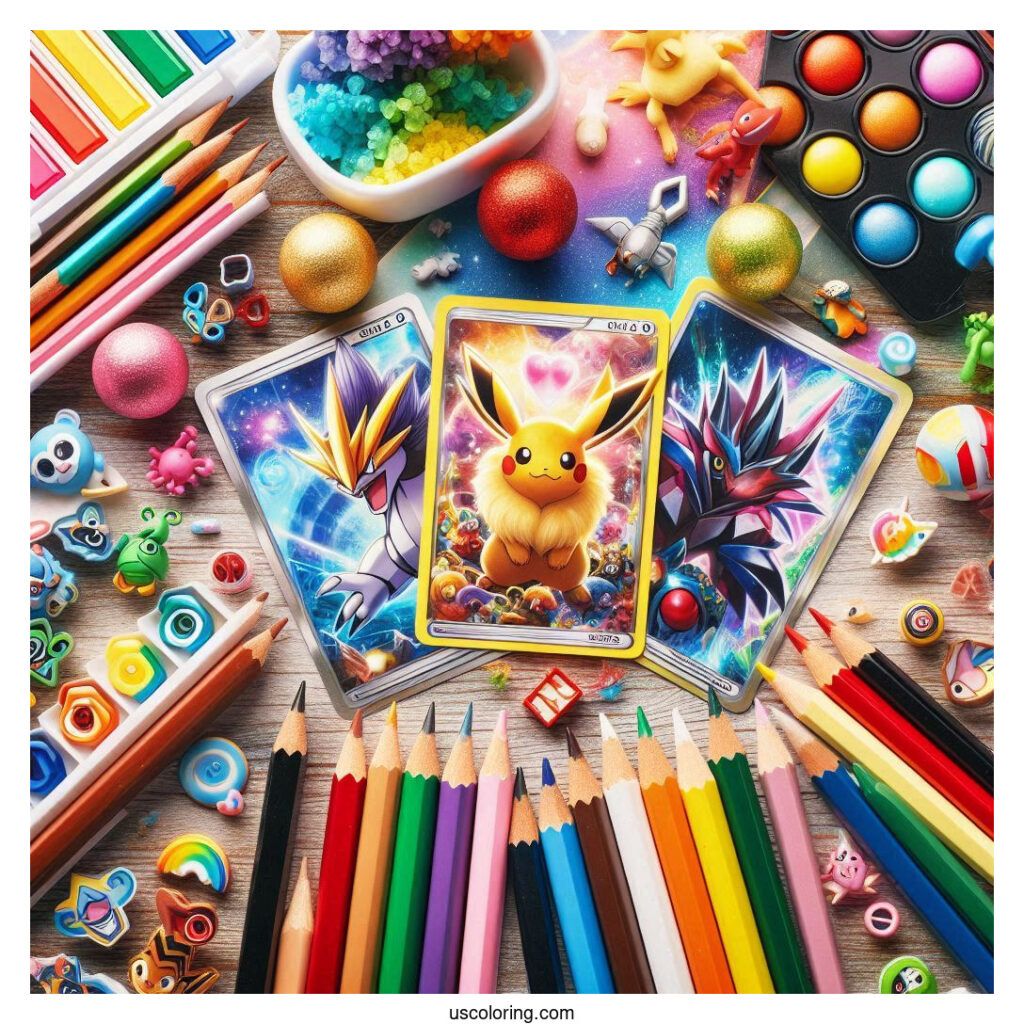 pokemon cards coloring pages feature image