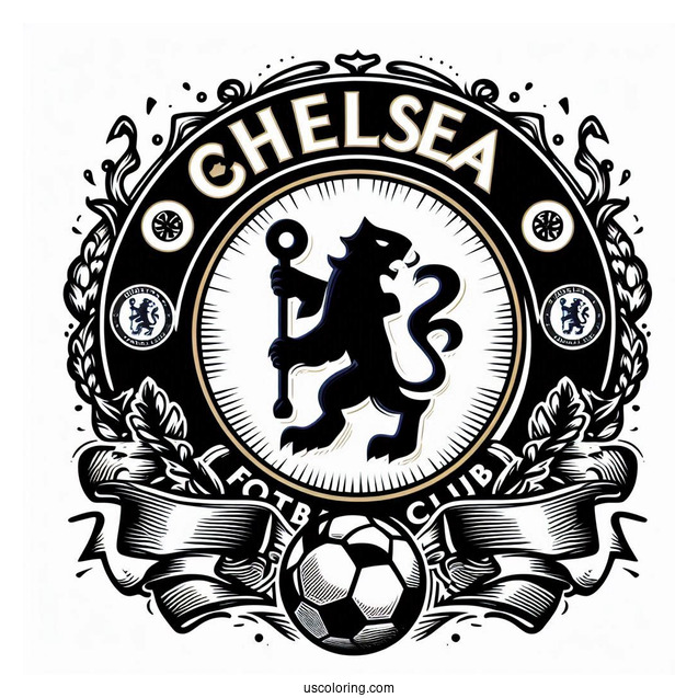 Chelsea Football Club Logo To Color