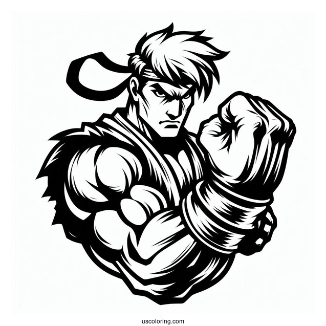 Street Fighter Coloring Page Of Logo