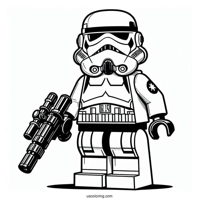 Lego Stormtrooper Coloring In For Preschoolers