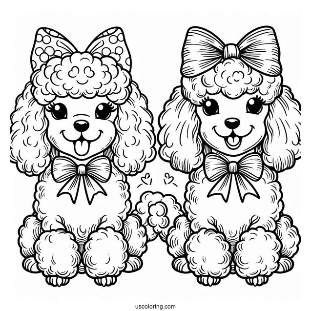 Two Miniature Poodles Smiling