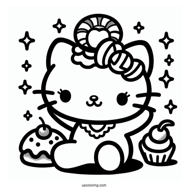 Sanrio Coloring Pages Of Badtz Maru With Arms Up