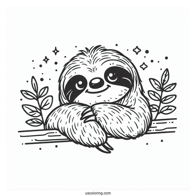 Sloth From Zootopia Coloring Sheet
