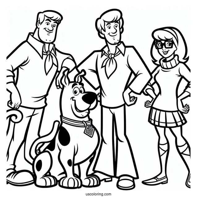 Coloring Page Of Mystery Inc Characters