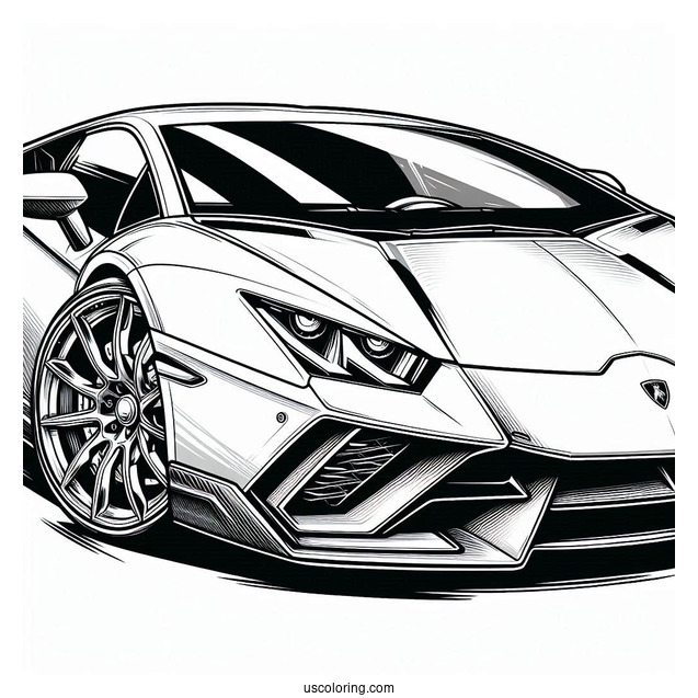 Lamborghini Coloring Page