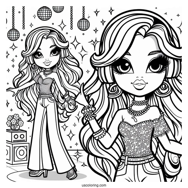 Coloring Page Of Bryce In Disco Club