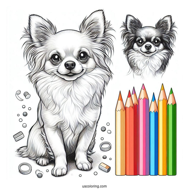 Realistic Chihuahua Coloring Page