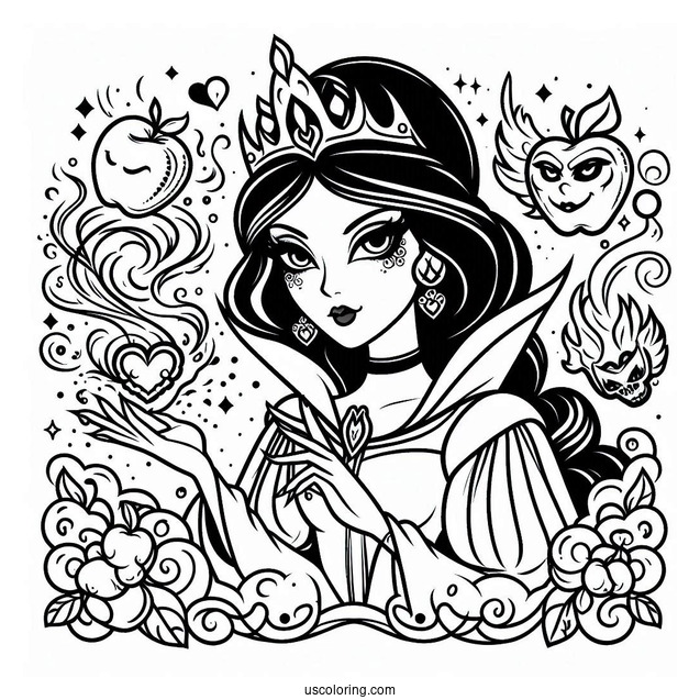 Coloring Sheet Of The Evil Queen