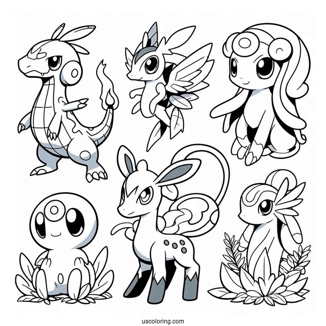 Various Pokemon Species To Color