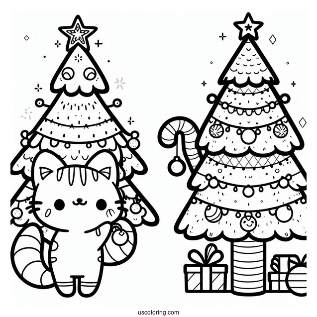Kawaii Cat Themed Christmas Tree