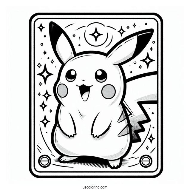 Detailed Pikachu Pokemon Card