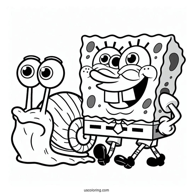 SpongeBob And Garry The Snail Laughing
